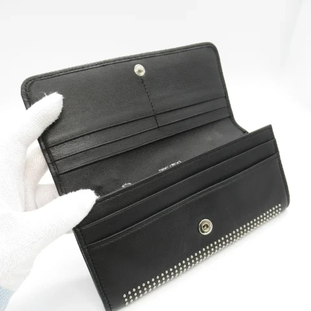 Jimmy Choo Pre-owned Leather wallets Black Dames