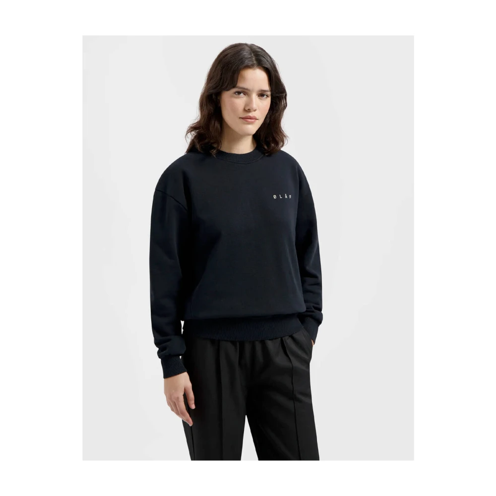 Olaf Hussein Face Crewneck Sweatshirt Black Dames