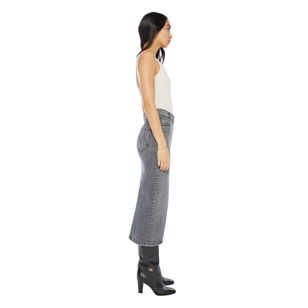 Mother Reverse Pencil Pusher Jeans in Grijs Gray Dames