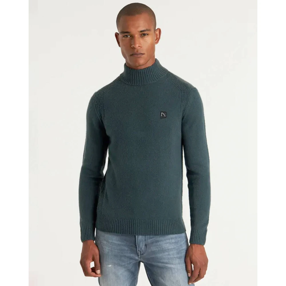 Chasin Mock Neck Pullover Green Heren