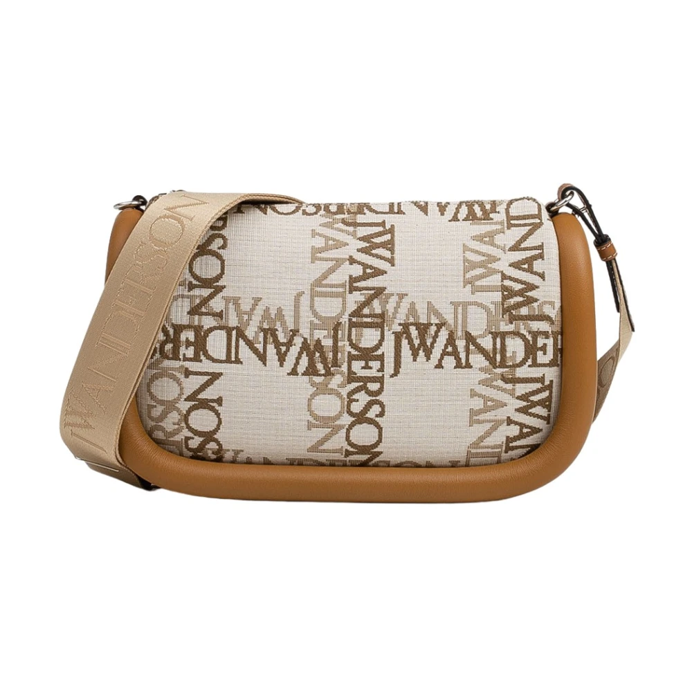 JW Anderson Border Natural/Pecan Beige Axelremsväska White, Dam