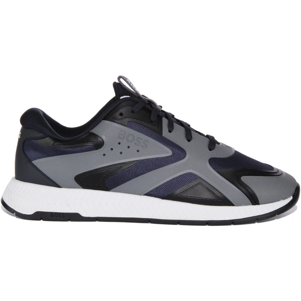 Hugo Men's Blue Sneakers, 10 Uk, Sporty Dark Trainers