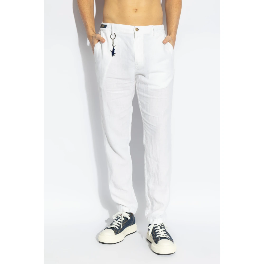 PAUL & SHARK Linnen broek White Heren