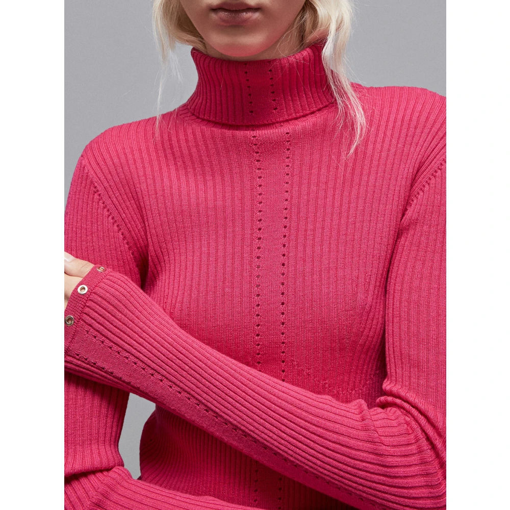 PATRIZIA PEPE Fuchsia Wol Coltrui Sweater Pink Dames