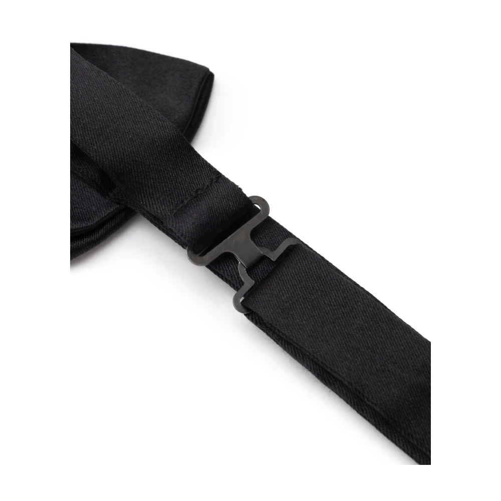 Dolce & Gabbana Zwarte zijden vlindersjaal Black Heren