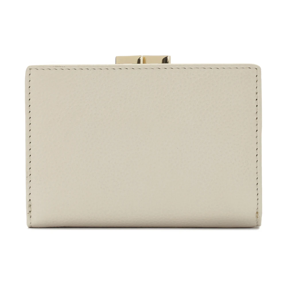 Kazar Crème kleine leren portemonnee Beige Dames