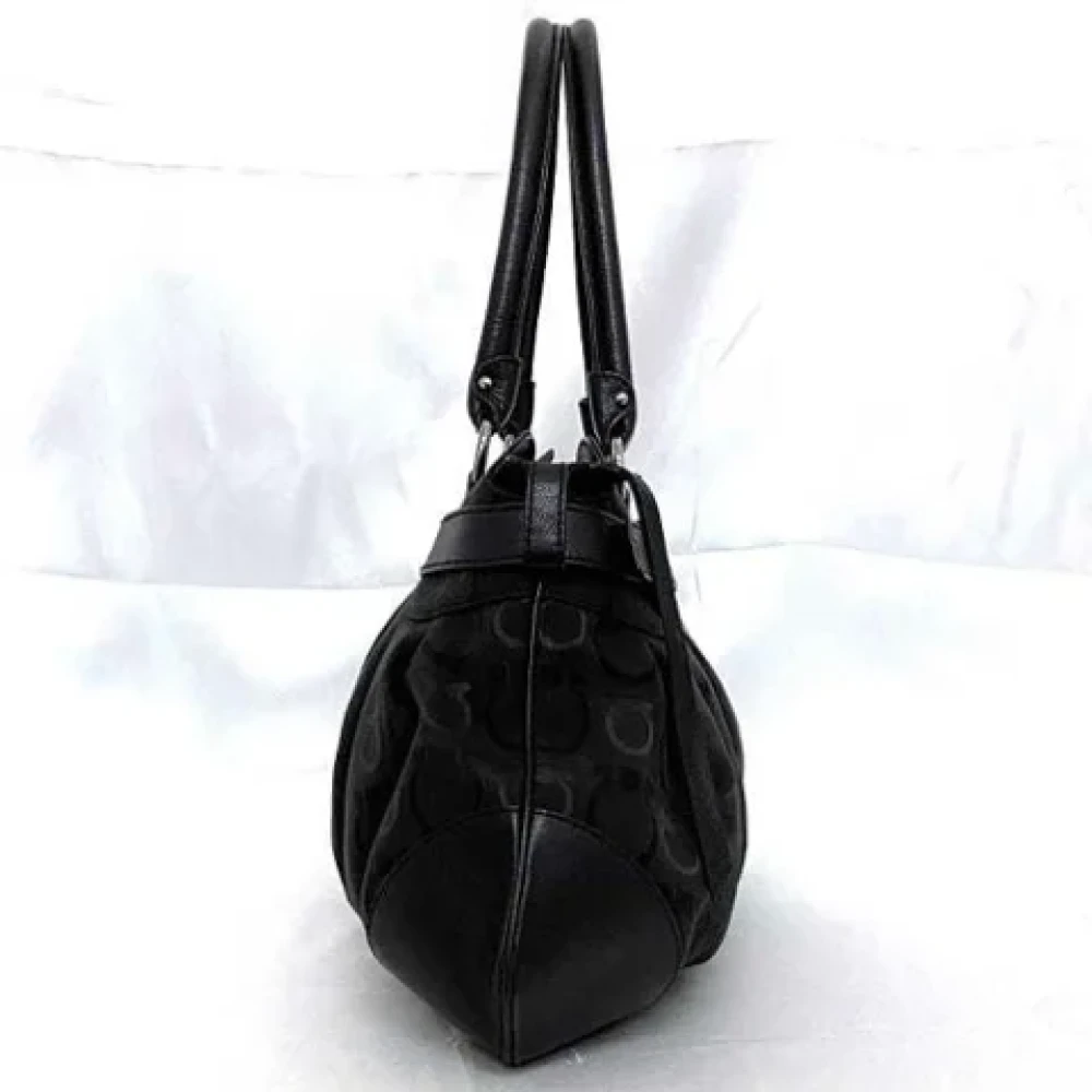 Salvatore Ferragamo Pre-owned Canvas handbags Black Dames
