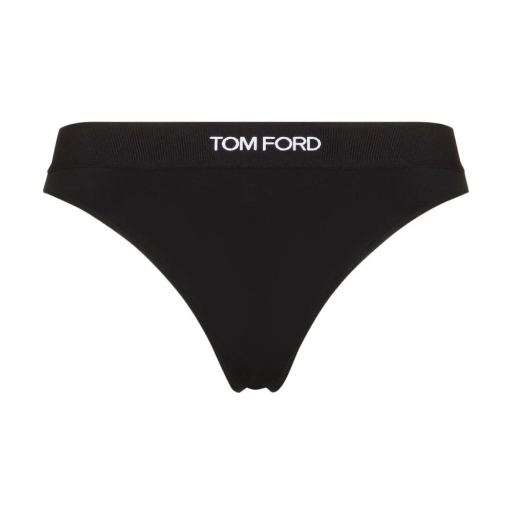 Tom Ford Zwarte String Ondergoed met Logo Black Dames