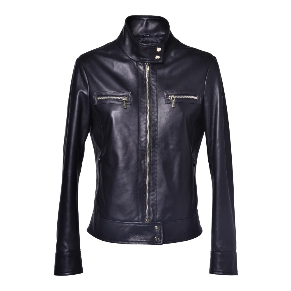 Baldinini Jacket in black nappa leather Black Dames