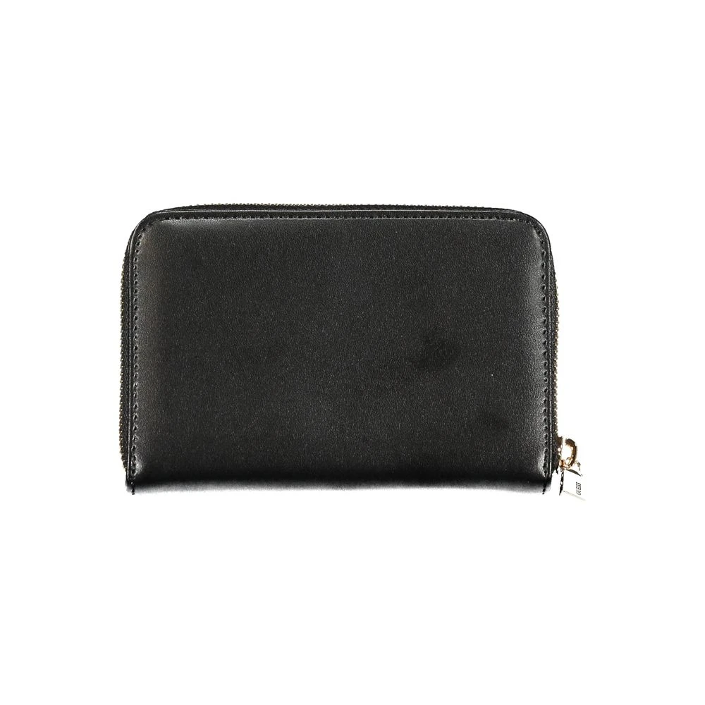 Guess Zwarte Portemonnee van Polyethyleen met 3 Compartimenten Black Dames