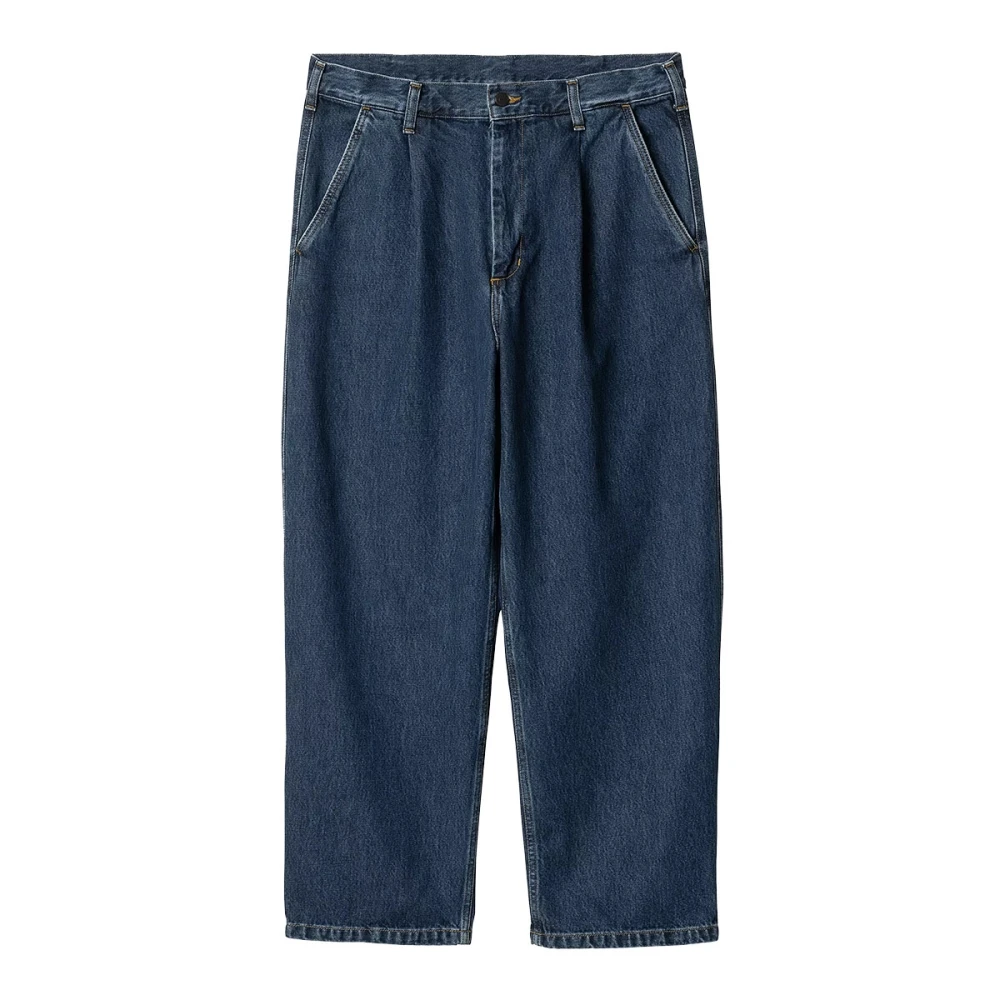Carhartt WIP Denim Jeans met Amerikaanse zak 100% katoen Blue Heren