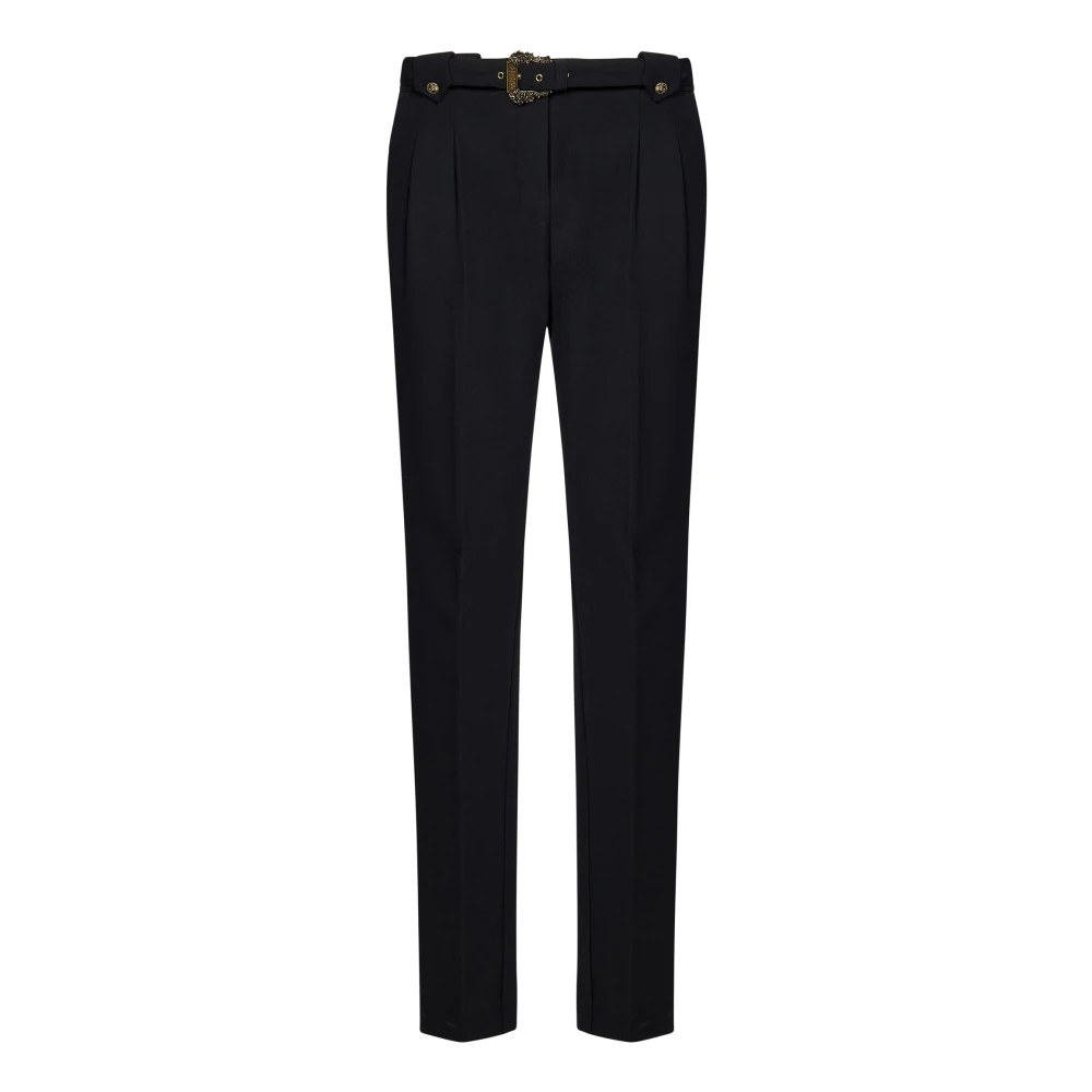 Versace Jeans Couture Zwarte broek met Barok gesp Black Dames