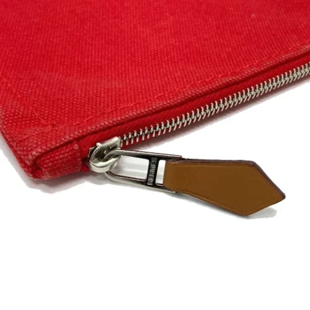 Hermès Vintage Pre-owned Cotton pouches Red Dames