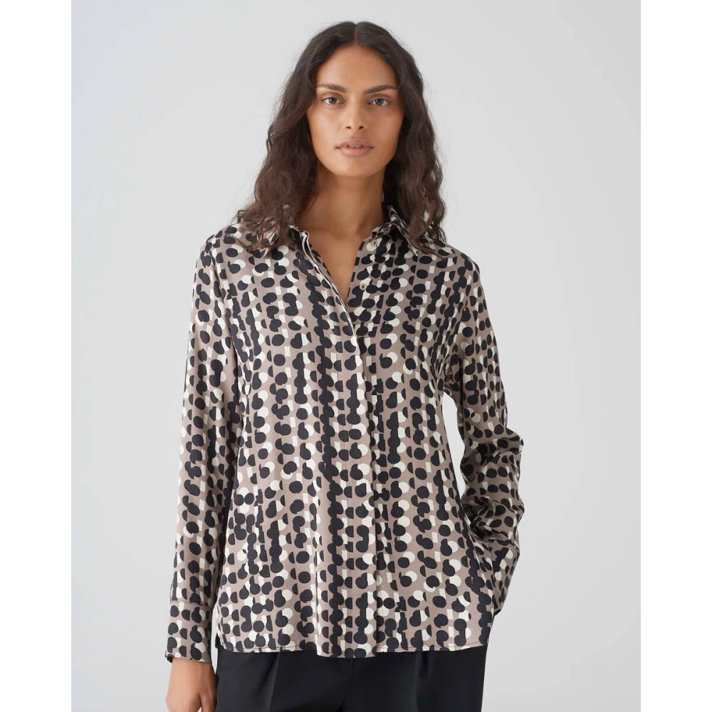 Opus Blouse met lange mouwen en Fosmo Gray Dames