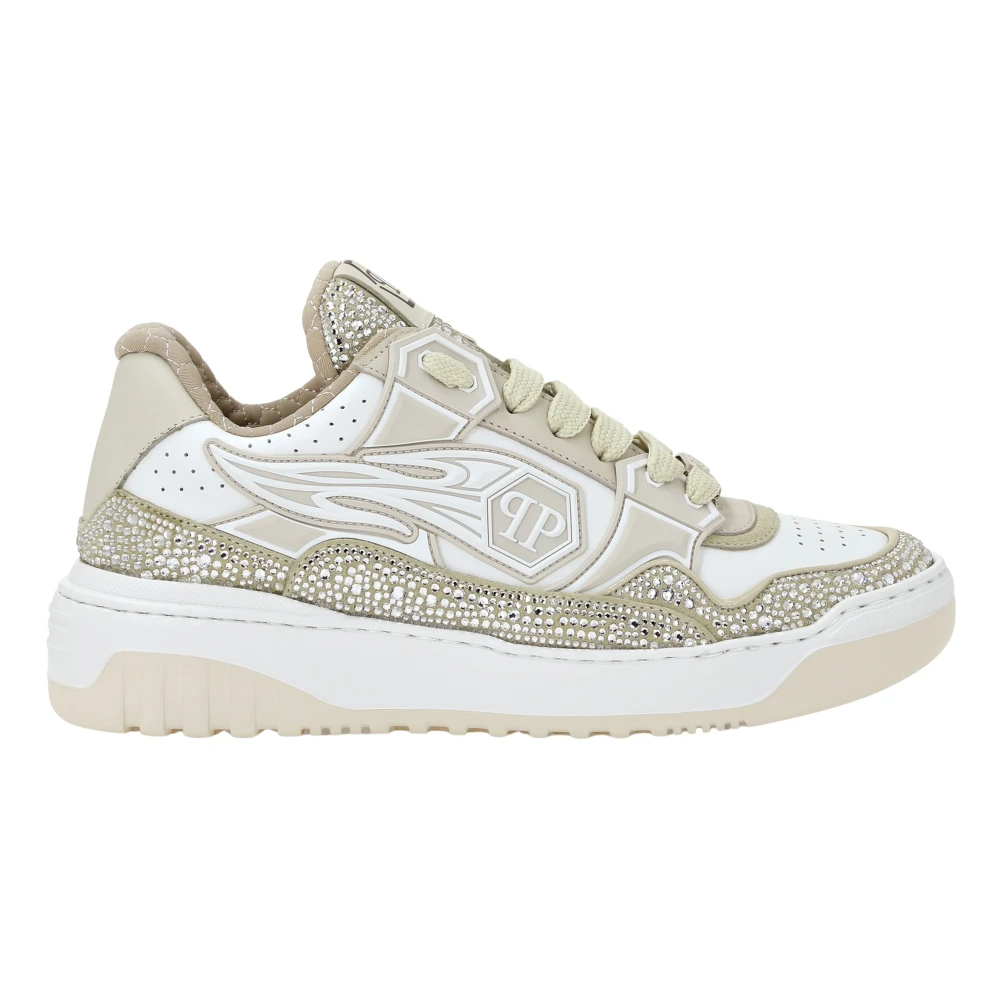 Philipp Plein Moon Walker Lo-top Sneakers Dames Schoenen Beige