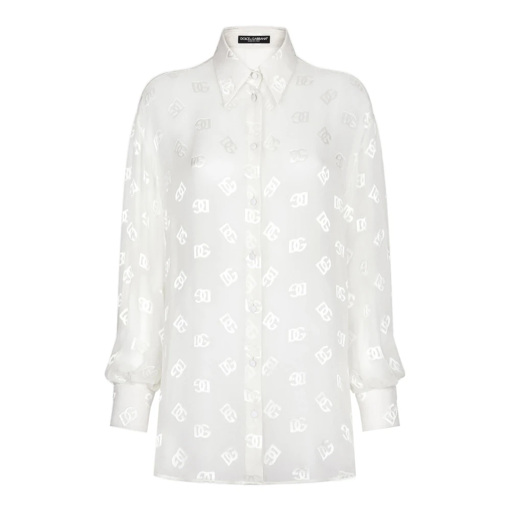 Dolce & Gabbana Logo Shirt voor Mannen White Dames