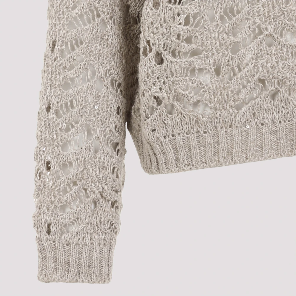 BRUNELLO CUCINELLI Neutrale Trui voor Vrouwen Ss25 Beige Dames