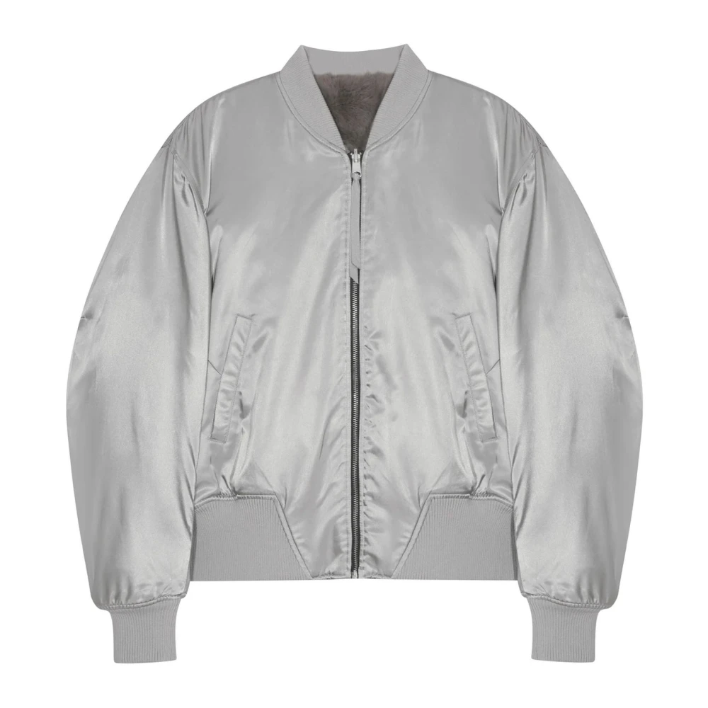 Shoreditch SKI Club Jas met Cocoon Fit en Gearticuleerde Mouwen Gray Dames