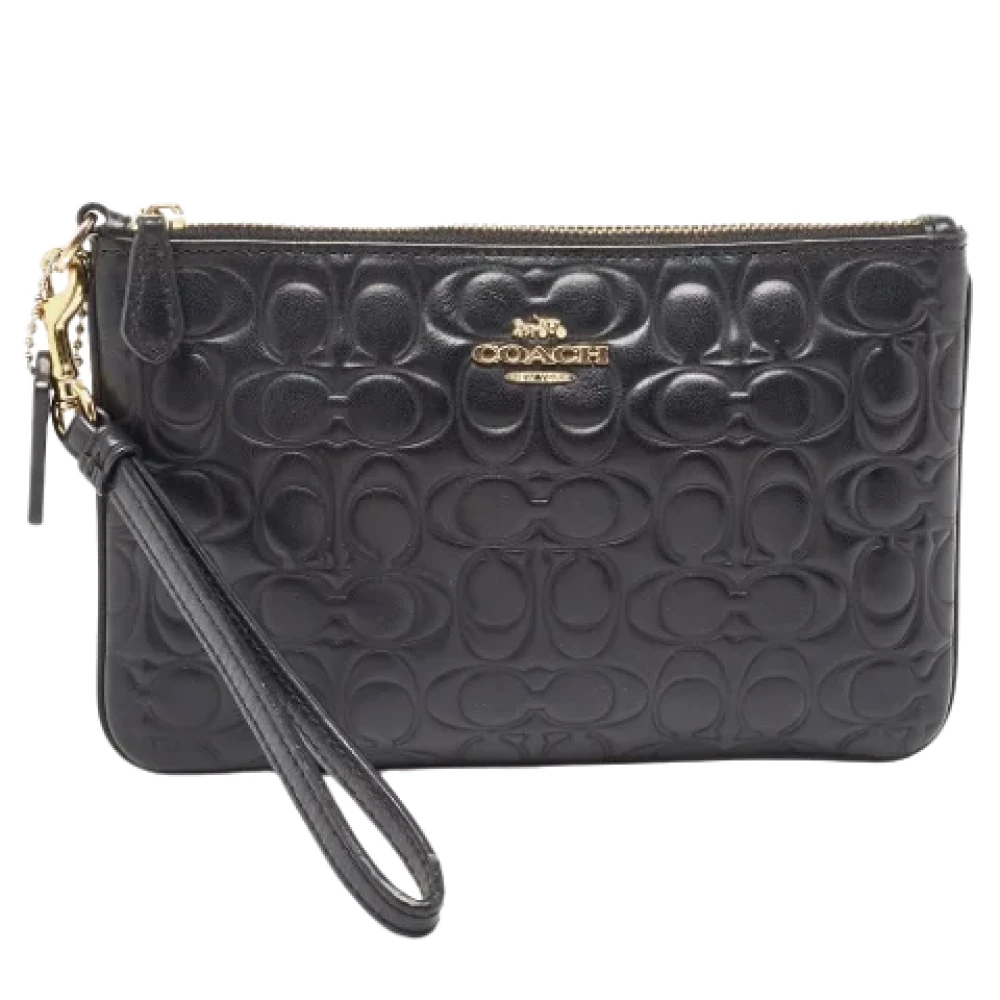 Coach Pre-owned Leather clutches Black Dames