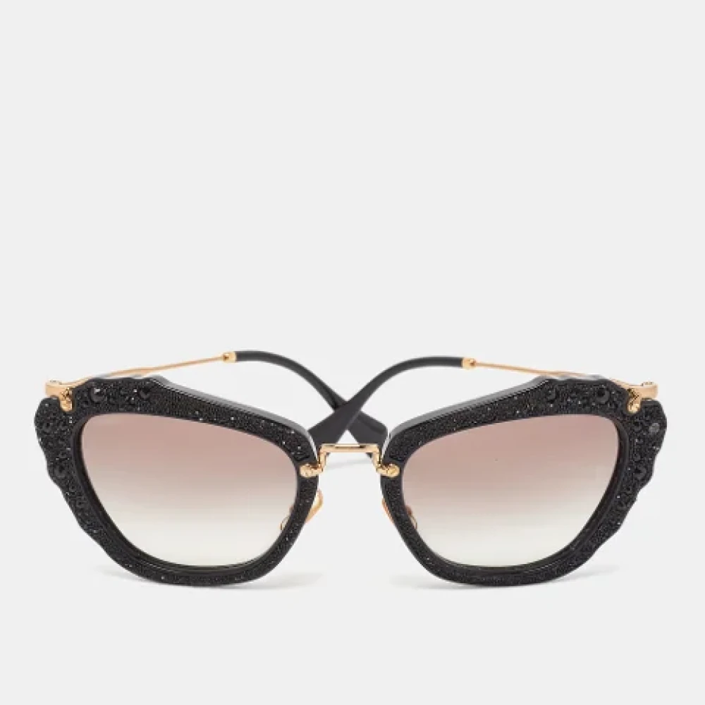 Miu Pre-owned Acetate sunglasses Black Dames
