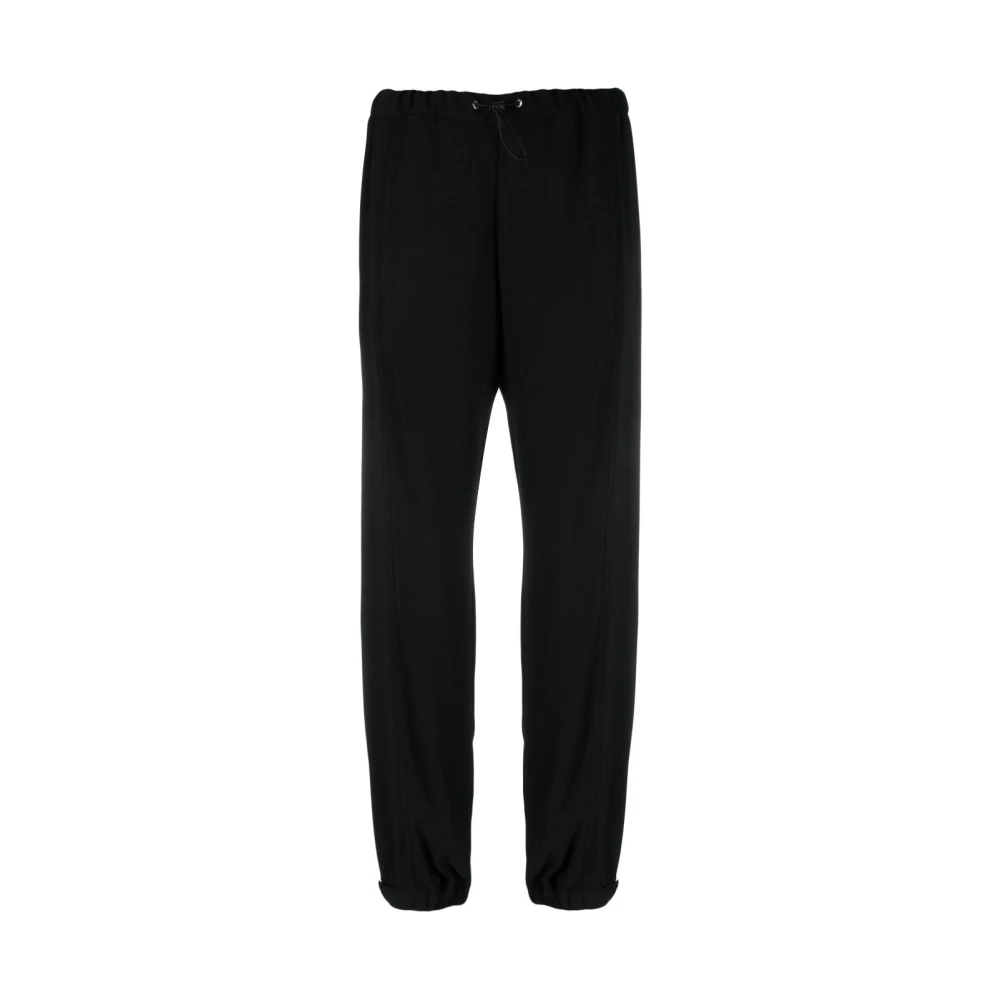 Moncler Women's Black Straight Trousers,, Satin Jogging Trousers Extra Small