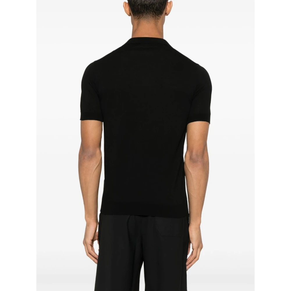 Tagliatore 0205 T-shirts en Polos Zwart Black Heren