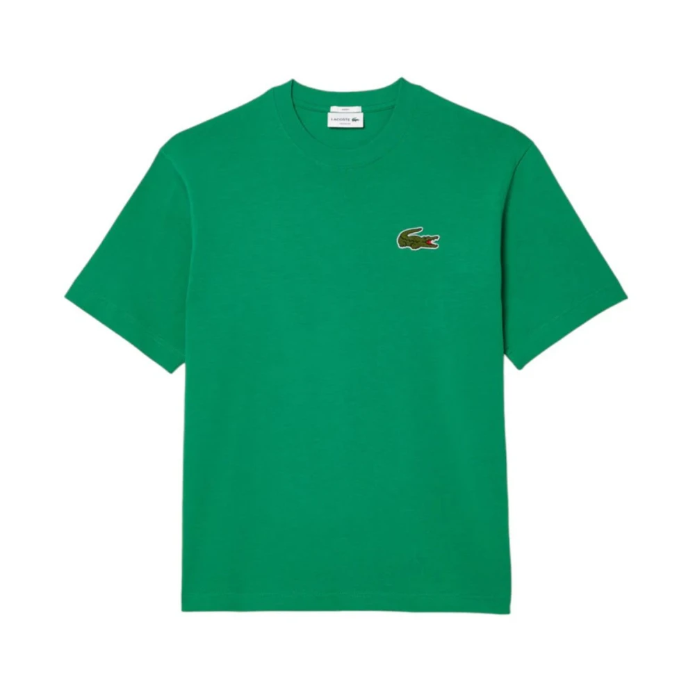 Lacoste Groene T-shirt en Polo Loose Fit Green Heren