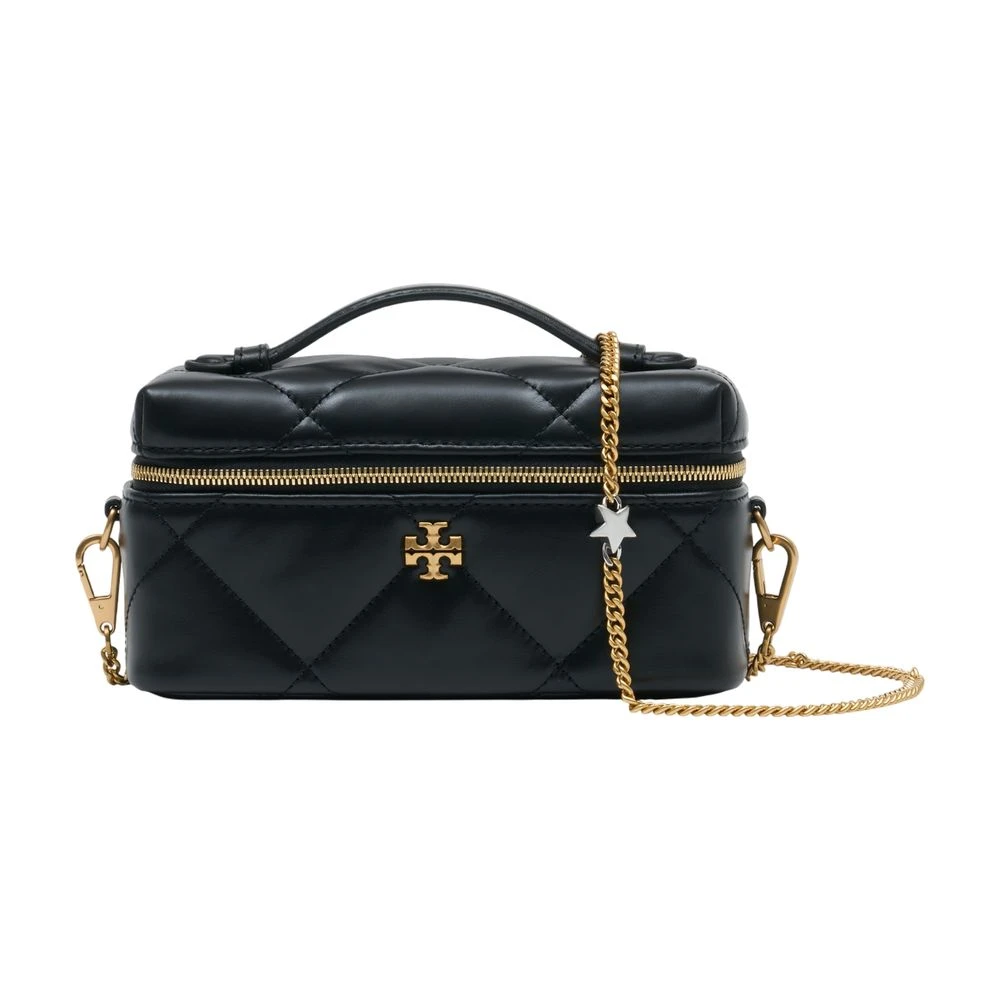 Tory Burch Women's Black Kira Diamond Quilt Charm East West Crossbody
