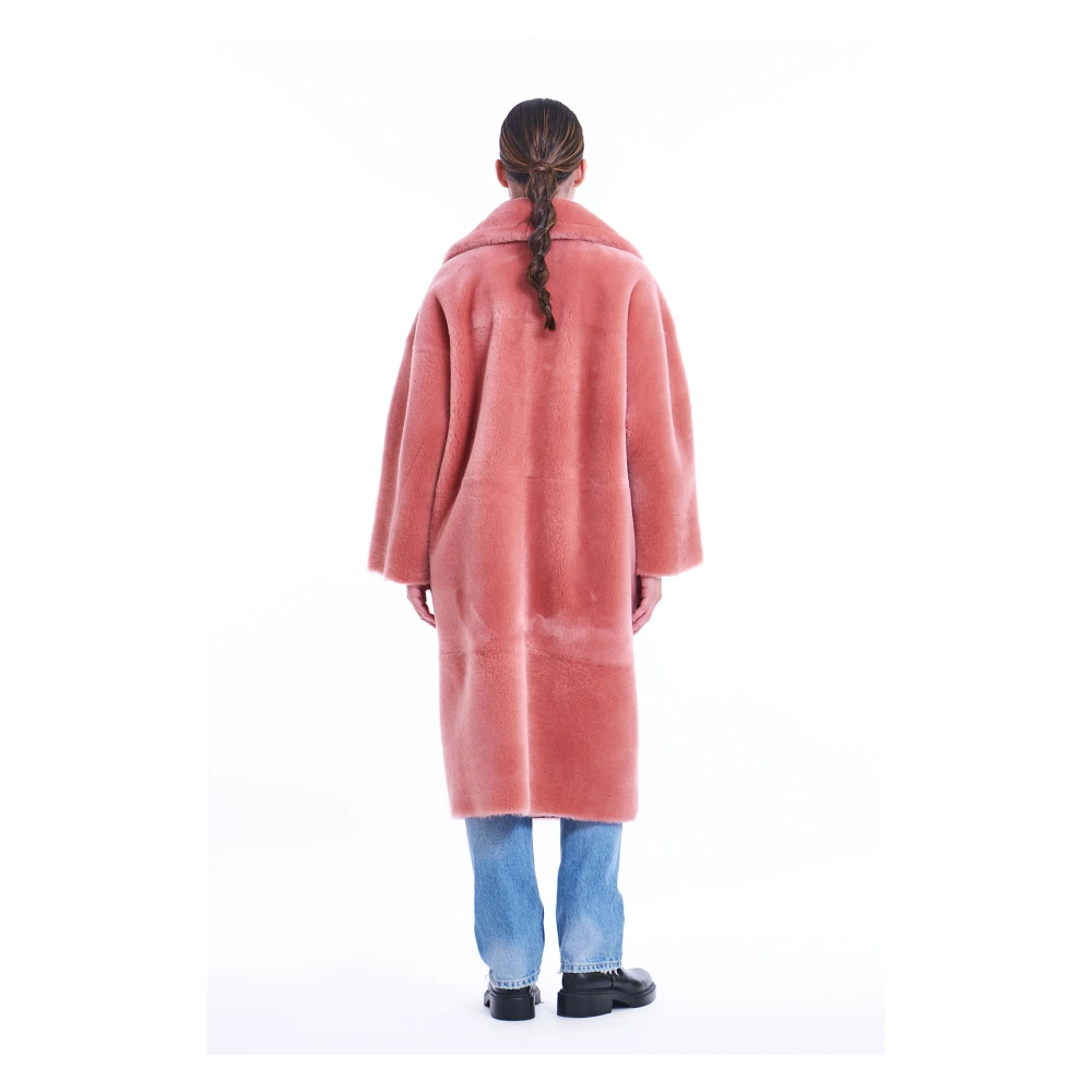 Blancha Merino Straight Jas Pink Dames