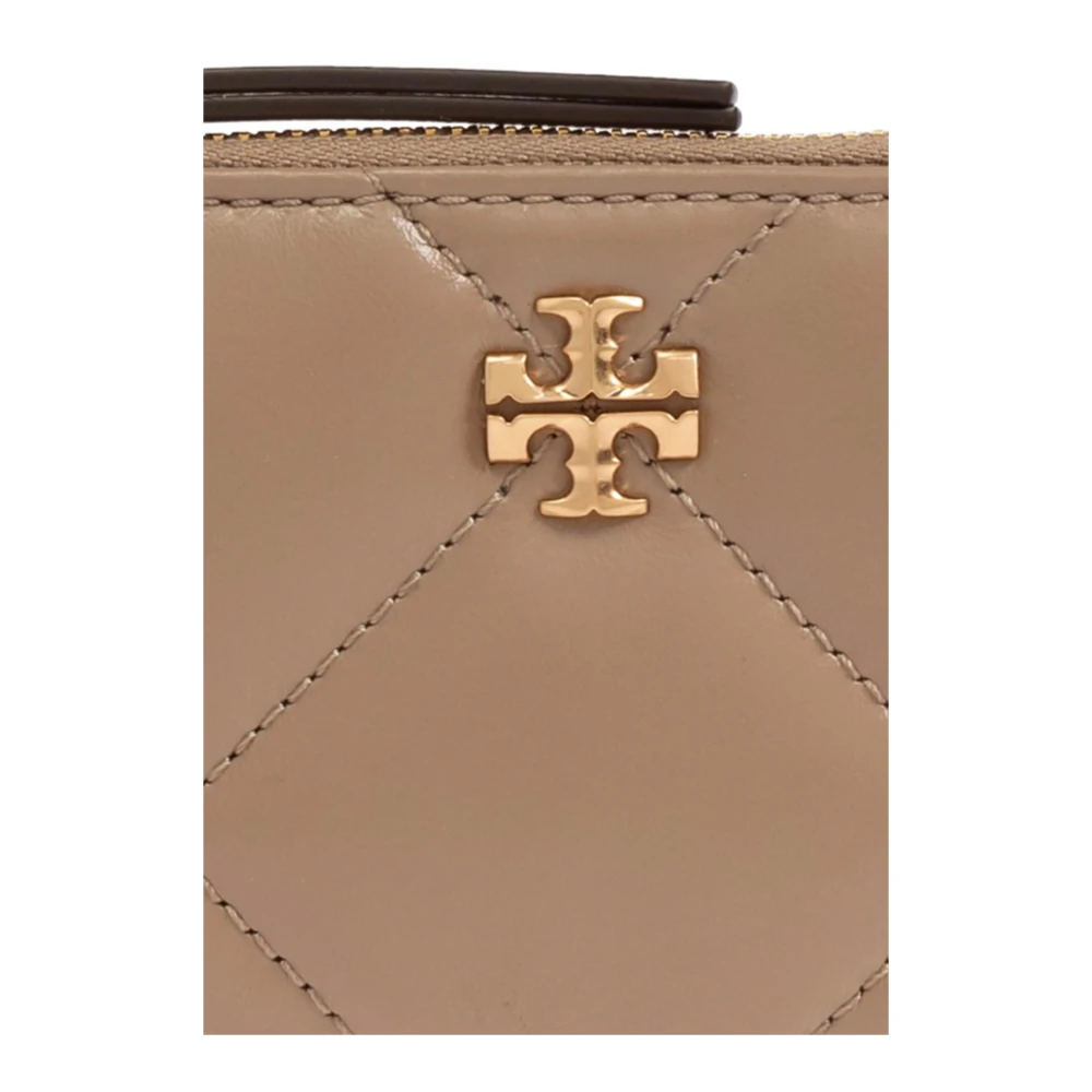 TORY BURCH Diamantgestikte leren crossbodytas Beige Dames