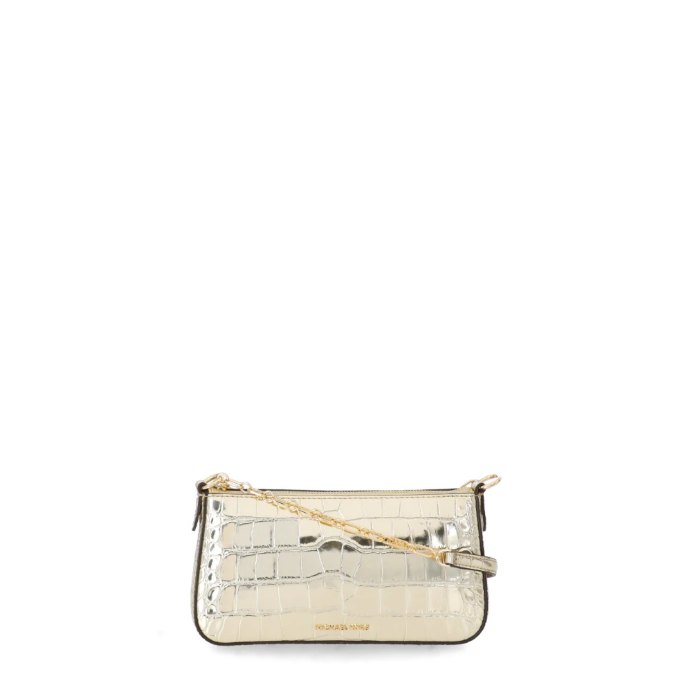 Michael Kors Gouden leren schoudertas met logo Yellow Dames
