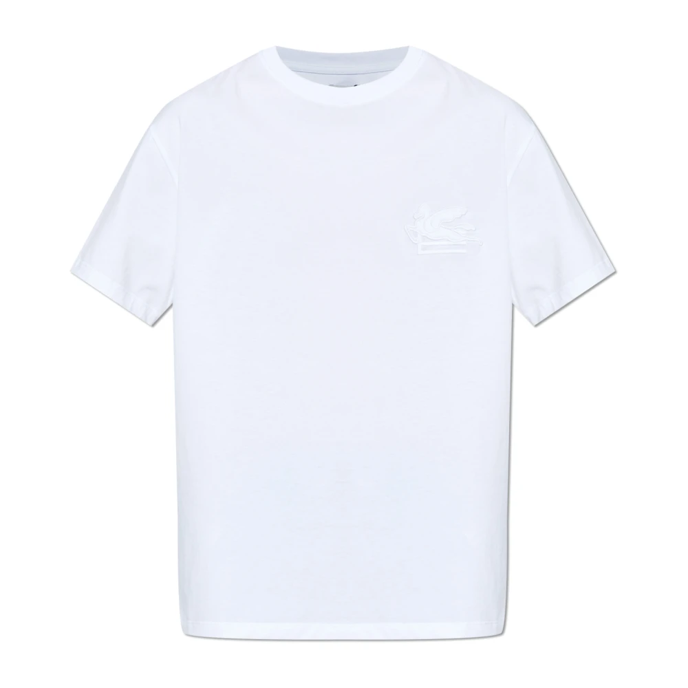ETRO T-shirt met geborduurd logo White Heren