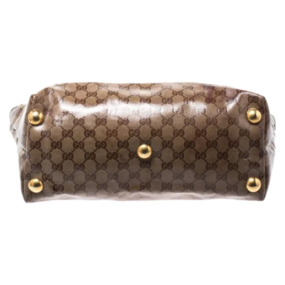 Gucci Vintage Pre-owned Leather totes Beige Dames