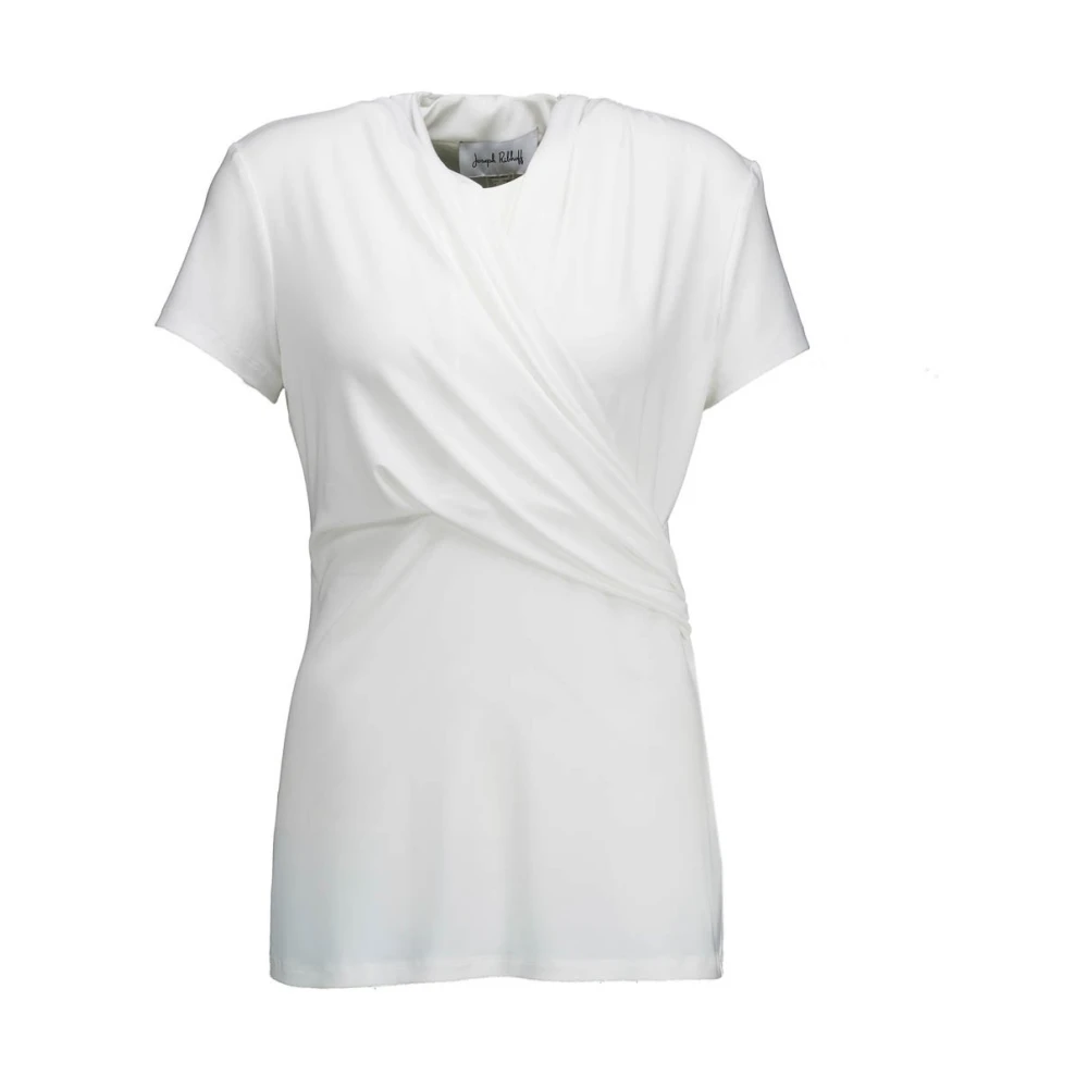 Joseph Ribkoff Elegante Gedrapeerde T-Shirt voor Dames White Dames