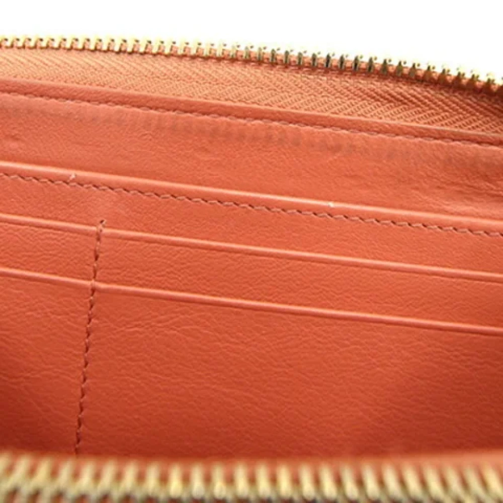 Dior Vintage Pre-owned Leather wallets Orange Dames