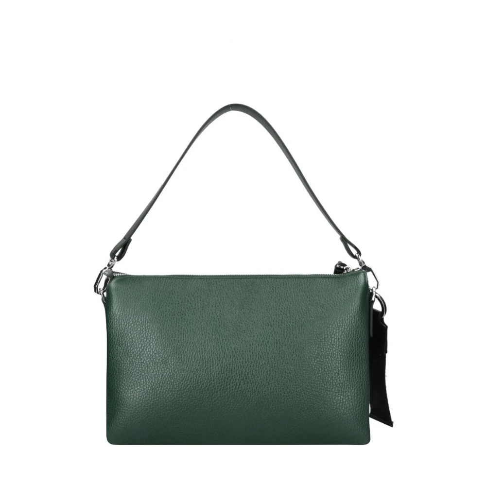 Rebelle Groene leren crossbodytas Athena Green Dames