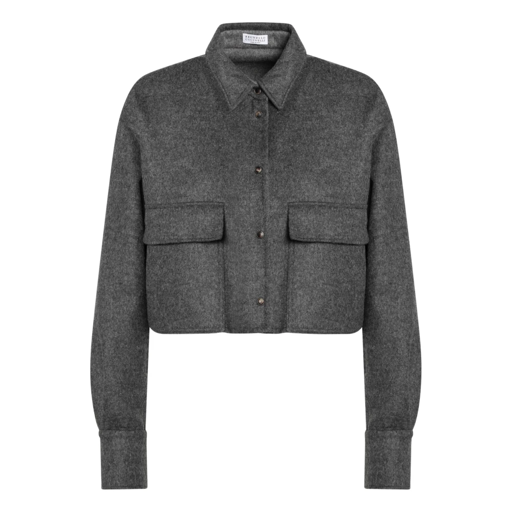BRUNELLO CUCINELLI Casual overhemd Gray Dames