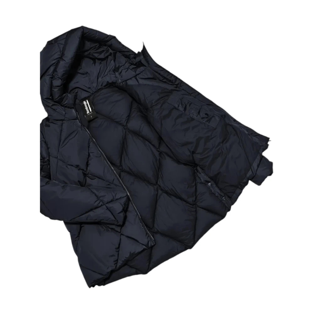 BomBoogie Blauwe Diamant Gewatteerde Korte Jas Blue Dames