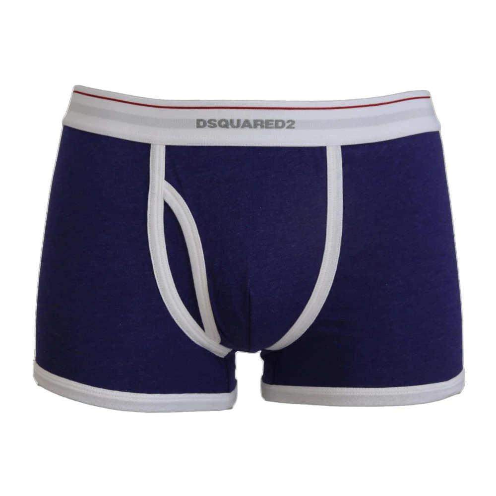 Dolce & Gabbana Klassieke Boxershorts Ondergoed Blauw Wit Multicolor Dames