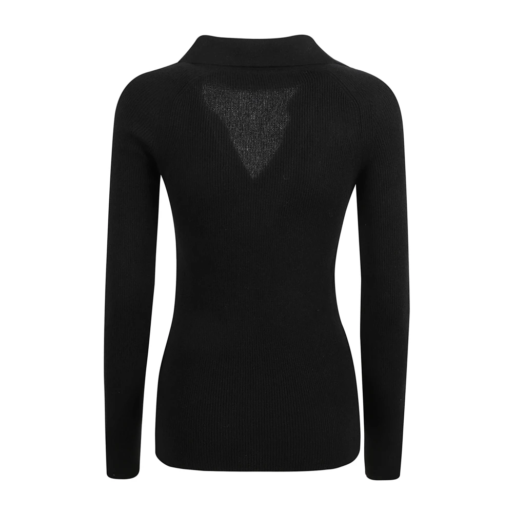 Ermanno Scervino Zwarte polo met lange mouwen Black Dames