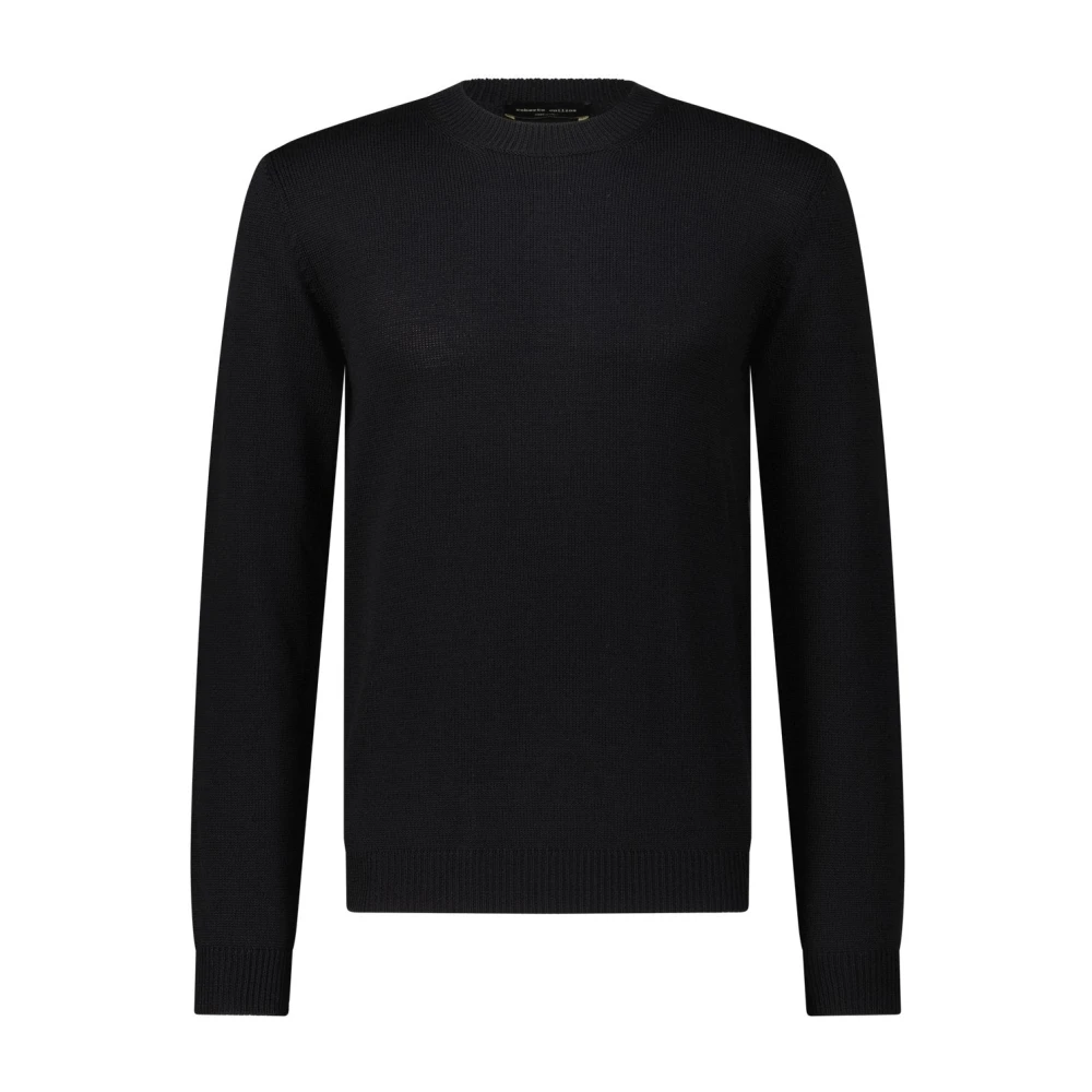 Roberto Collina Wollen Gebreide Trui Tijdloos Ontwerp Black Heren