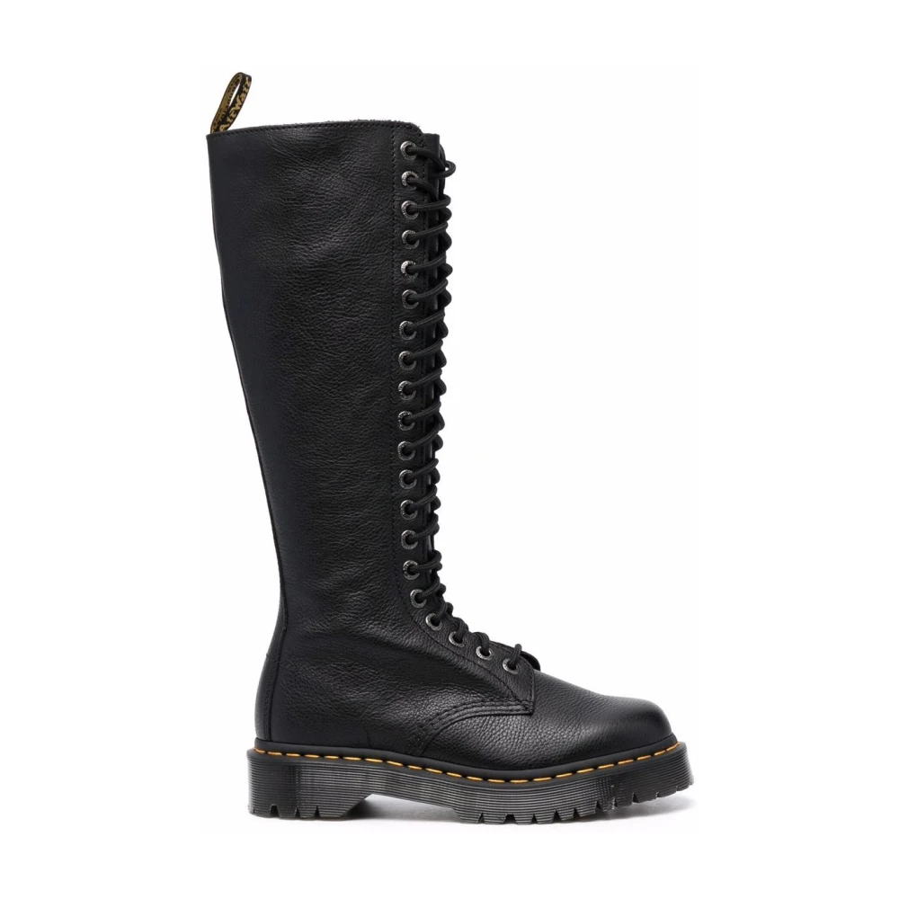Dr. Martens Black Lace-Up Boots, Female, 3 Uk, 1B60 Bex Pisa Knee High Boots