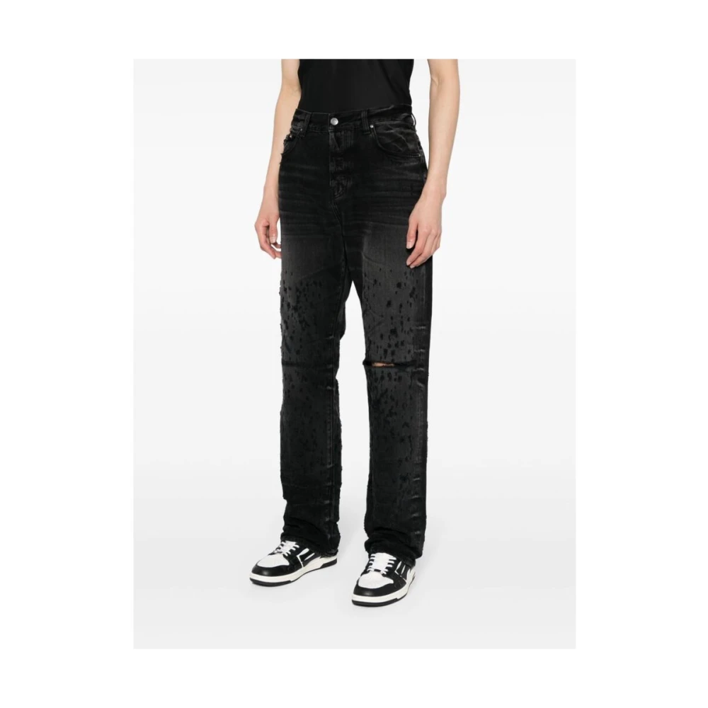 Amiri Zwarte Jeans met Distressed Effect Black Heren