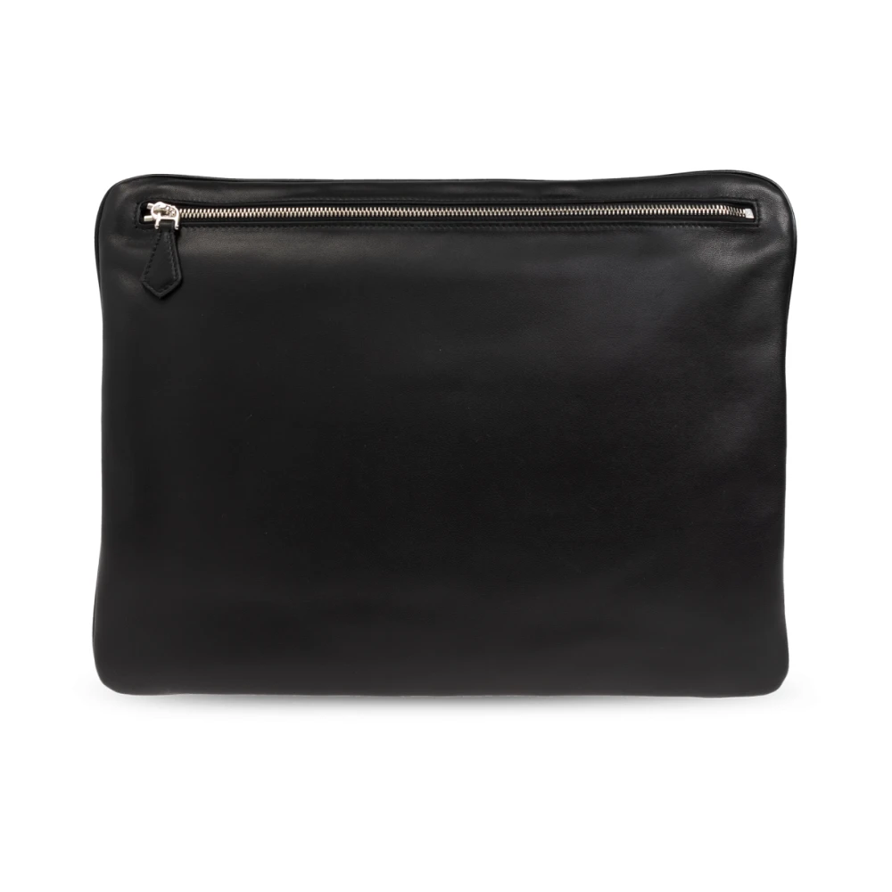 Dolce & Gabbana Leren aktetas Black Heren