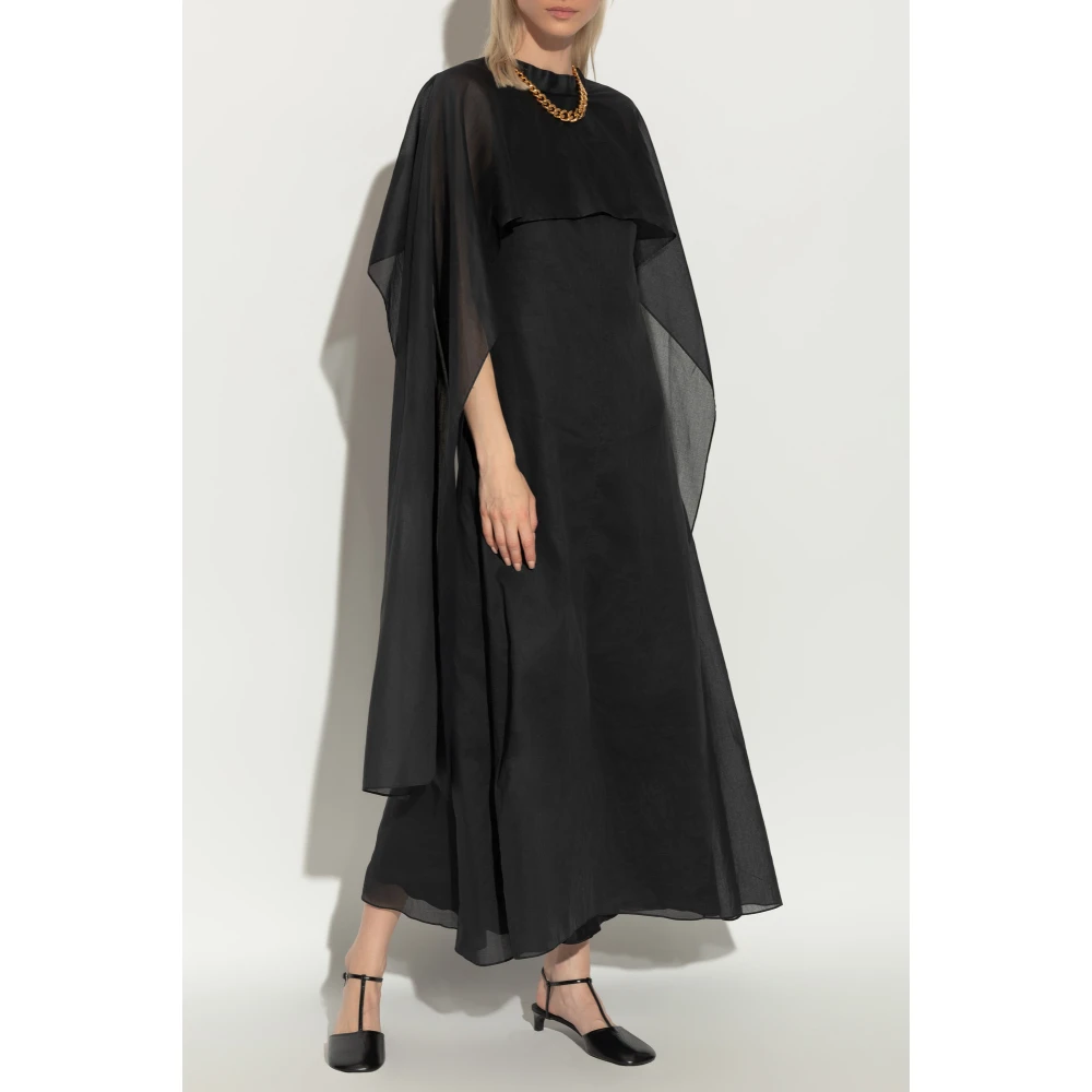 Jil Sander Jurk met een opstaande kraag Black Dames