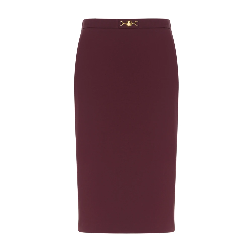 Elisabetta Franchi Rode Zwarte Rok Go04446E2-Cg3 Red Dames