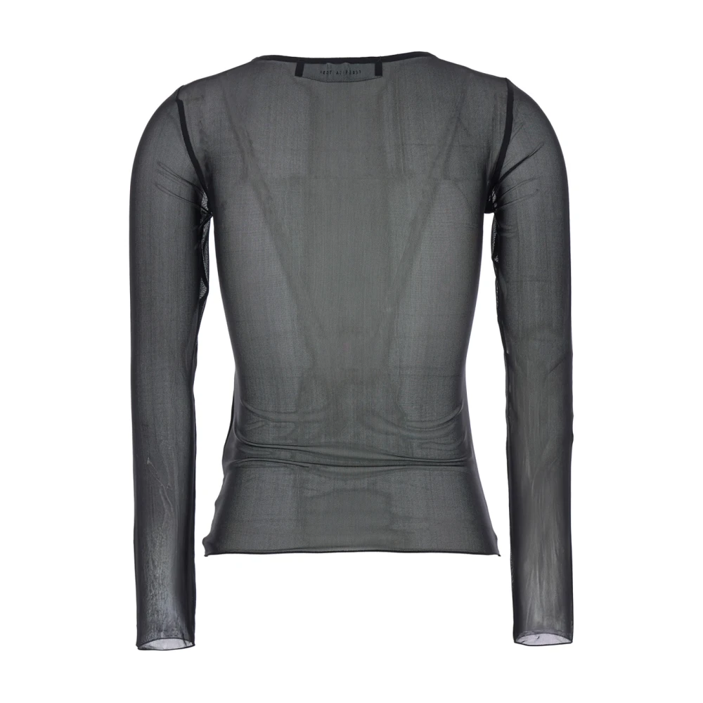 Federica Tosi Zwarte Tule Top Black Dames