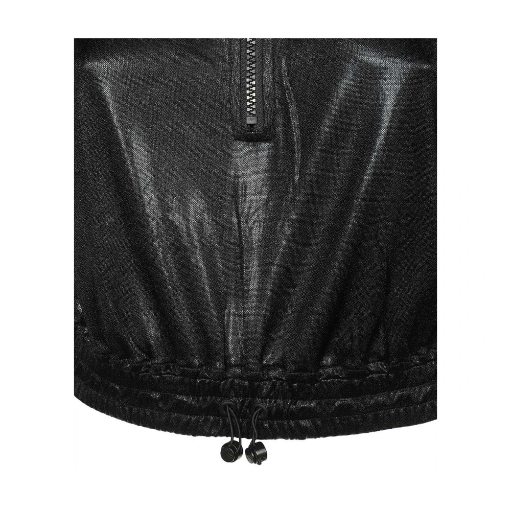 John Richmond Stijlvolle Cropped Zip Sweatshirt Black Dames