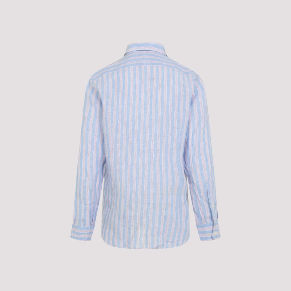 ETRO Blauw Linnen Overhemd Stijlvol Kwaliteit Blue Heren