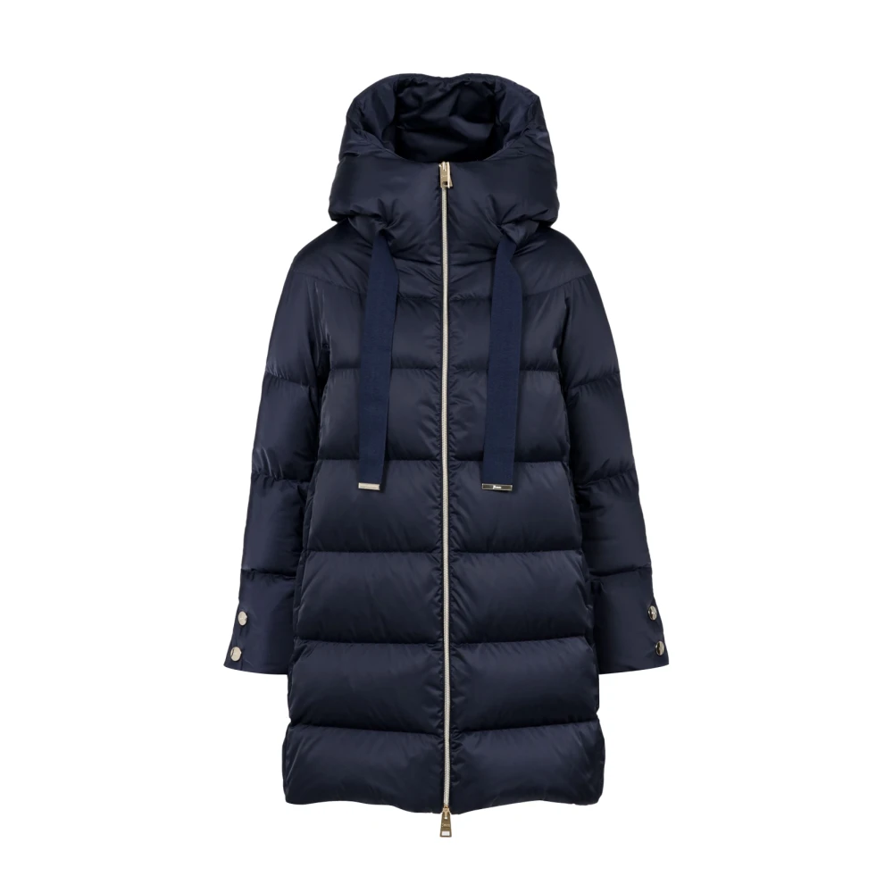 Herno Blauwe Glanzende Donsjas Blue Dames